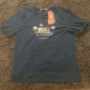 NWT Romwe Blue Graphic T Shirt